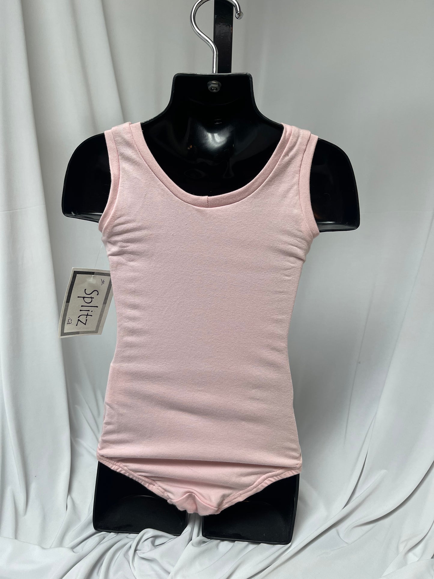 Dance leotard- Tank Pink Cotton/ Lycra