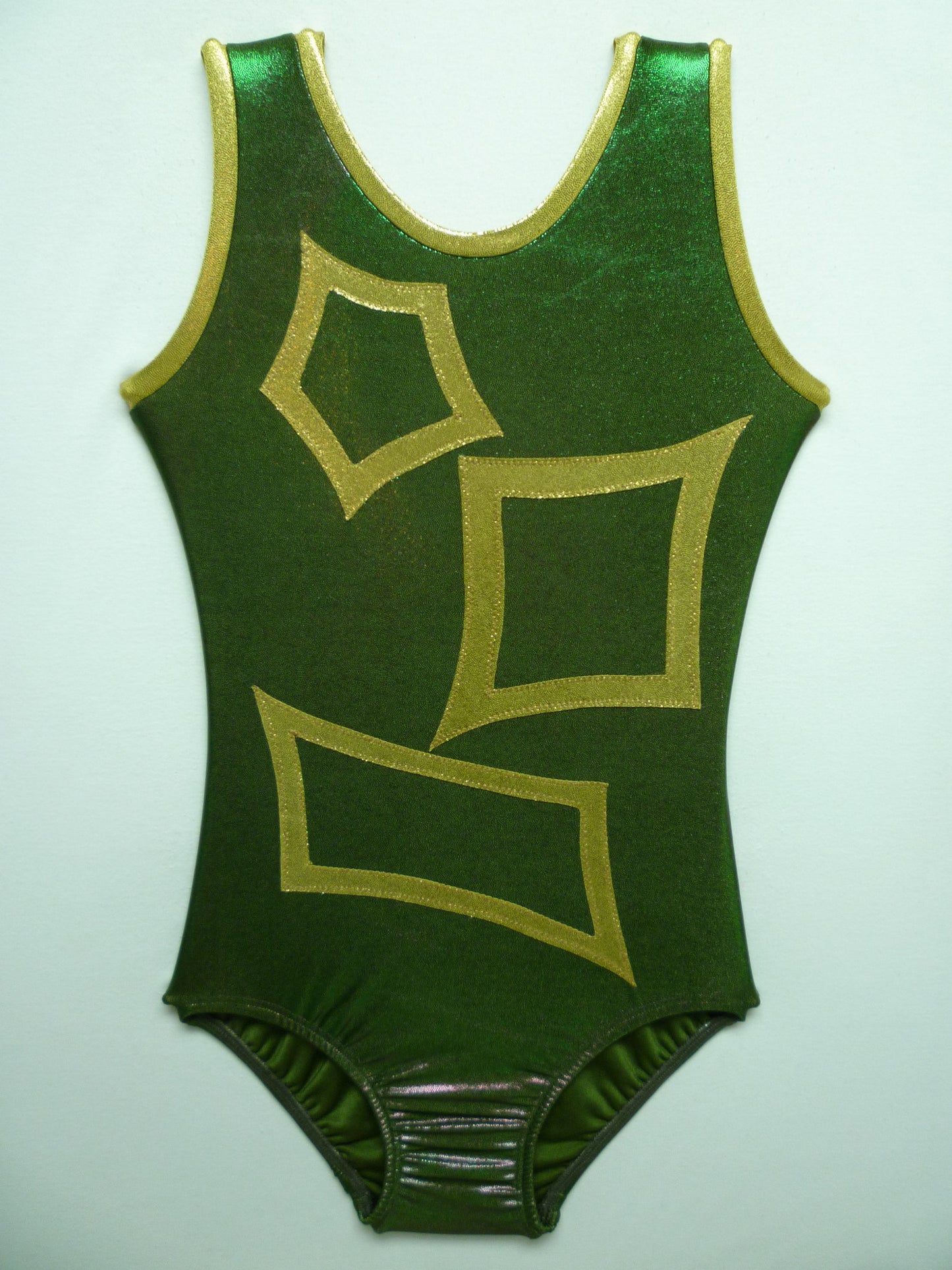 Geometric 3B Olive Mystique Tank Bodysuit