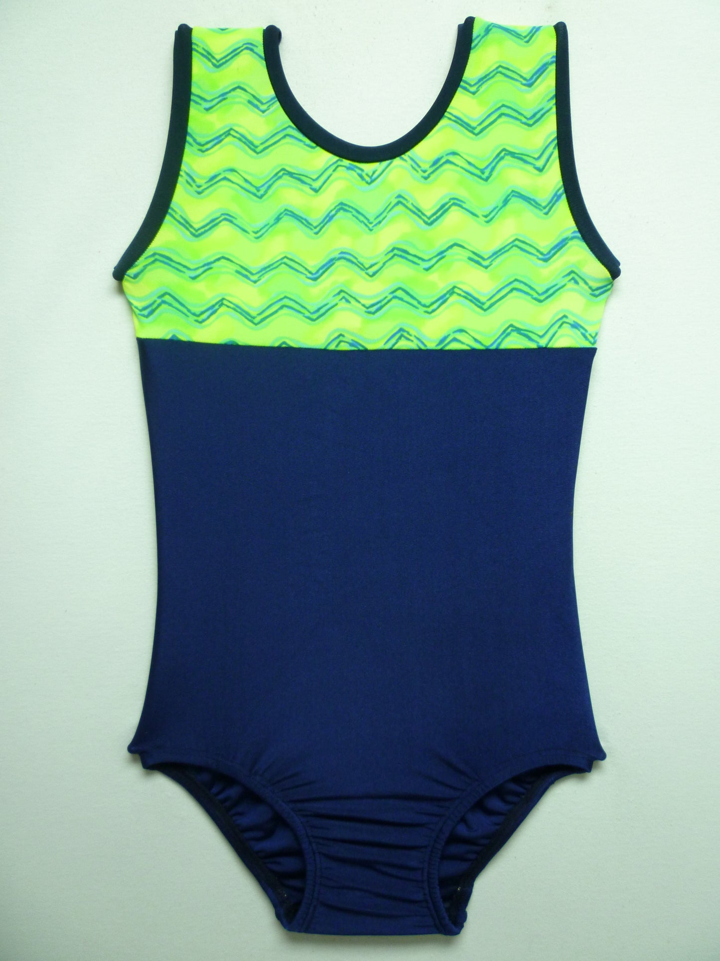 Lime Zig Zag with Navy edge