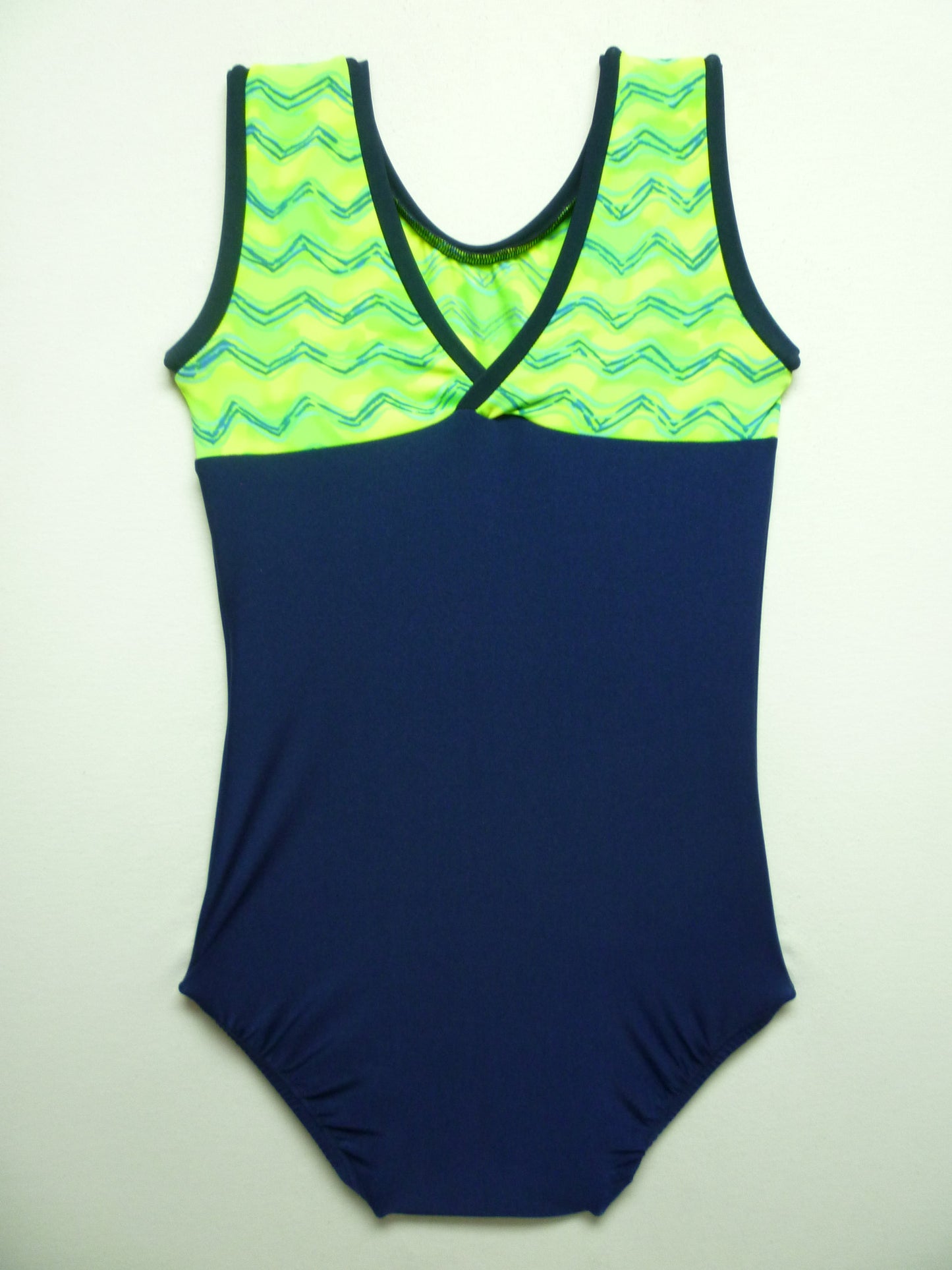 Lime Zig Zag with Navy edge