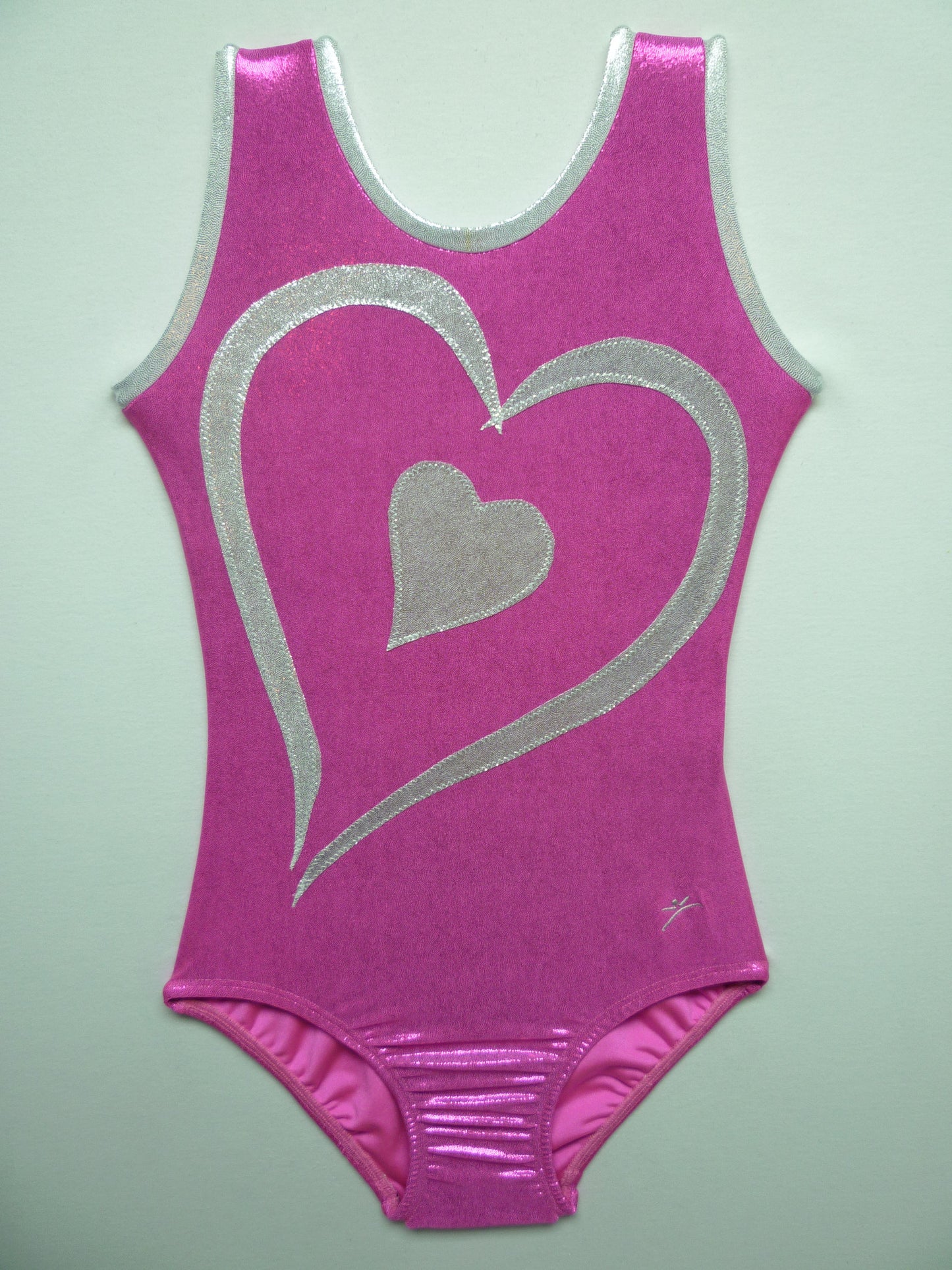 Heart - Open plus 2 Fushia Mystique Tank Bodysuit