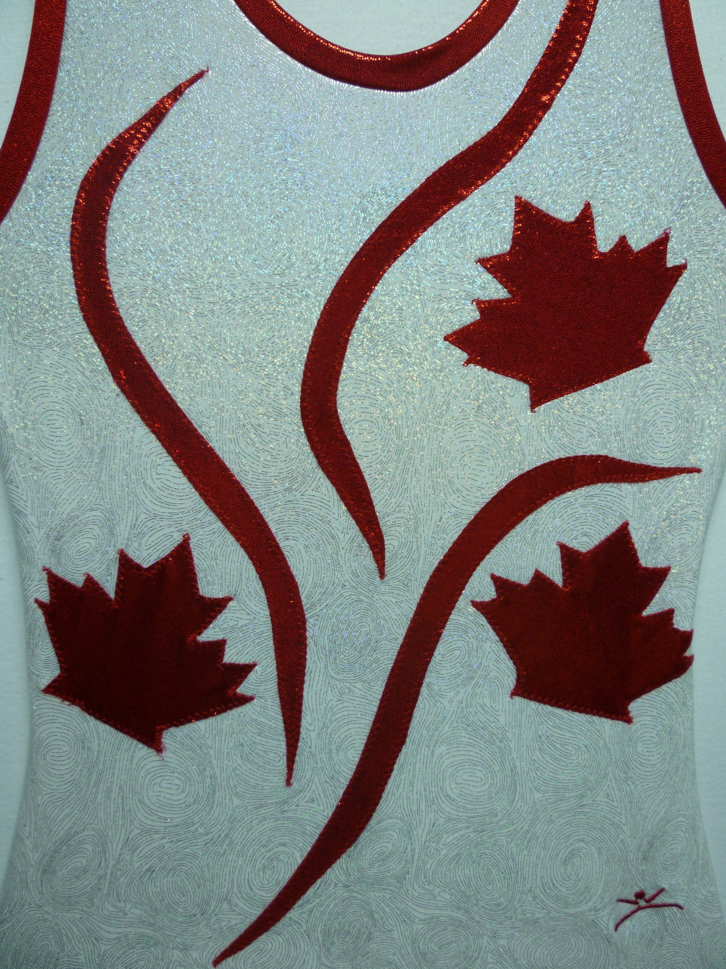 Canada 3 White Swirl Tank Bodysuit- Sale