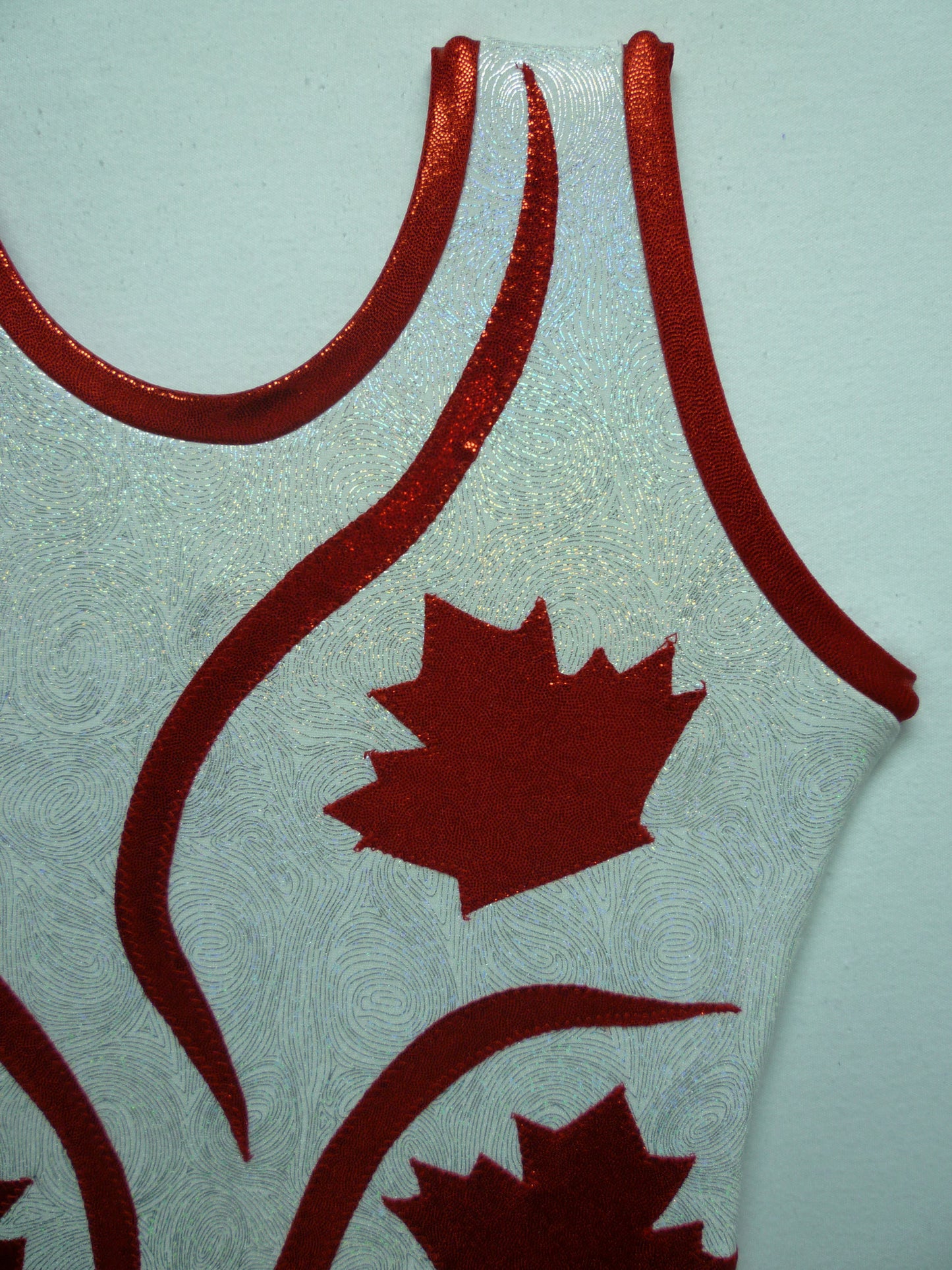 Canada 3 White Swirl Tank Bodysuit- Sale