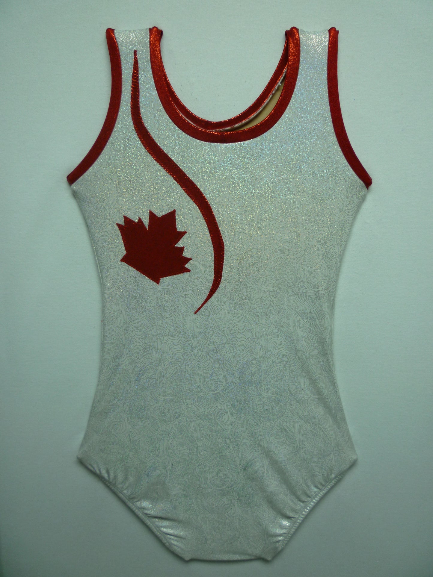 Canada 3 White Swirl Tank Bodysuit- Sale