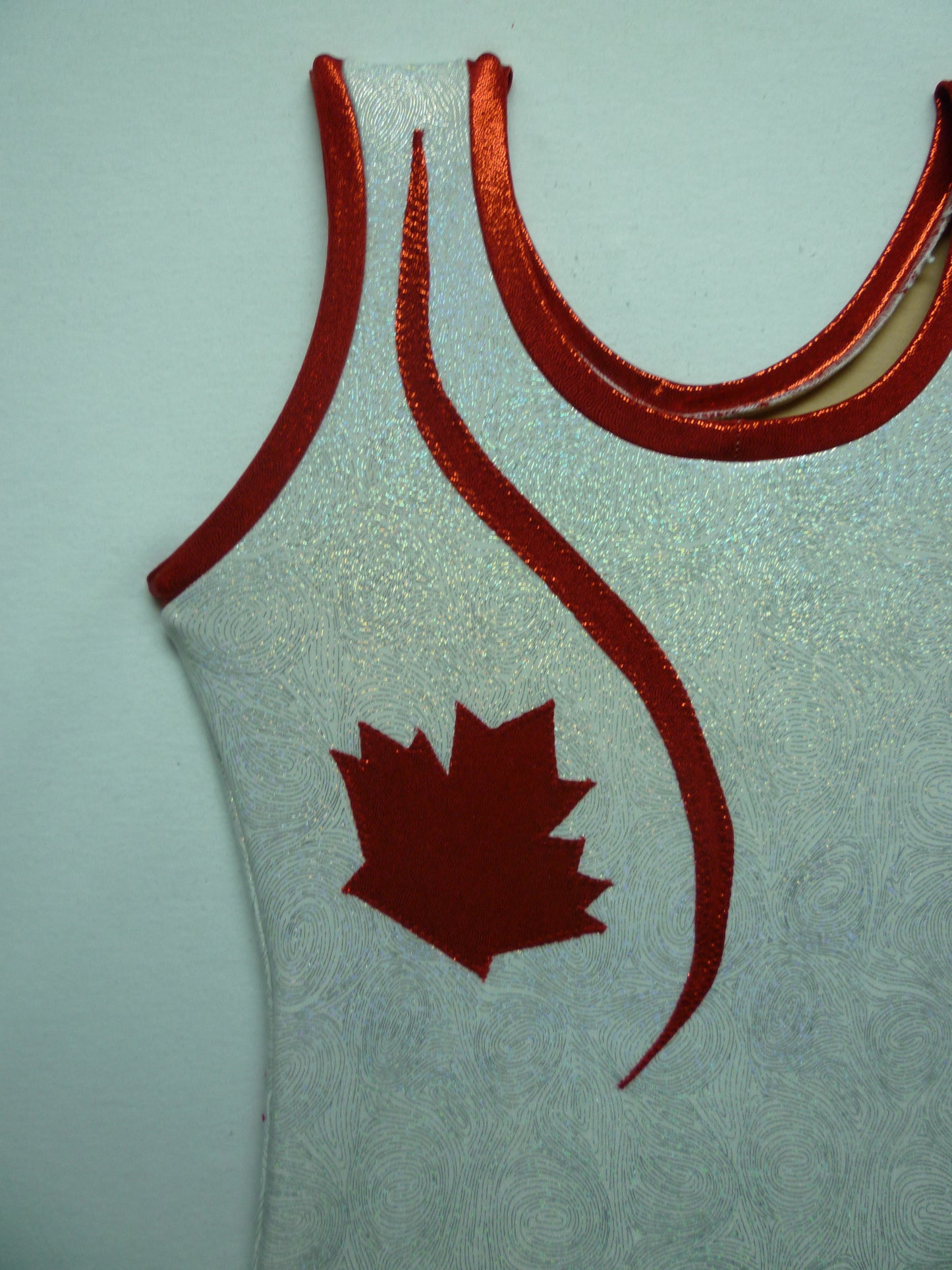 Canada 3 White Swirl Tank Bodysuit- Sale