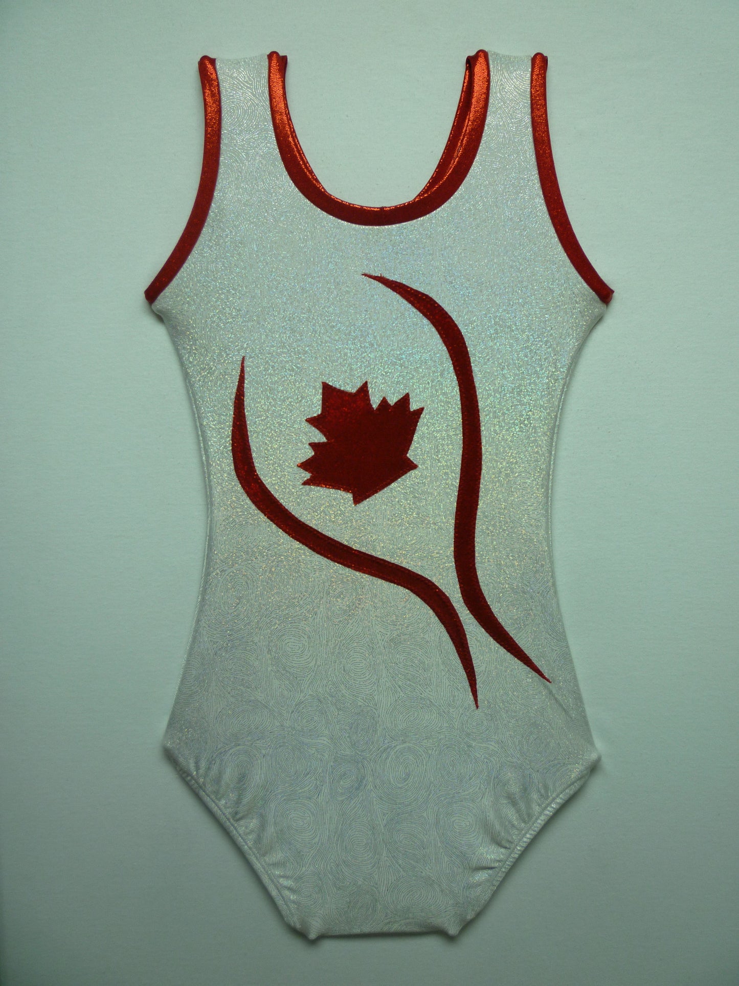 Canada 6 White Swirl Tank Bodysuit