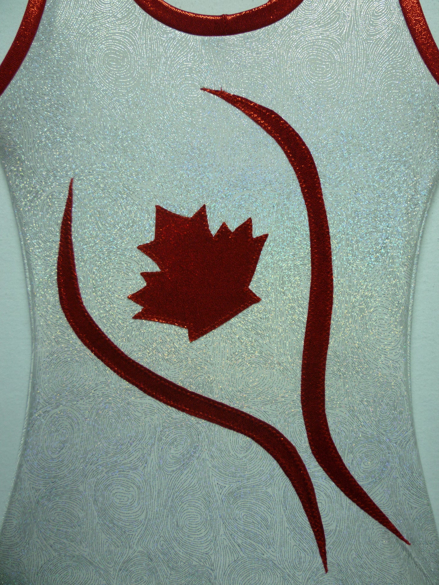 Canada 6 White Swirl Tank Bodysuit