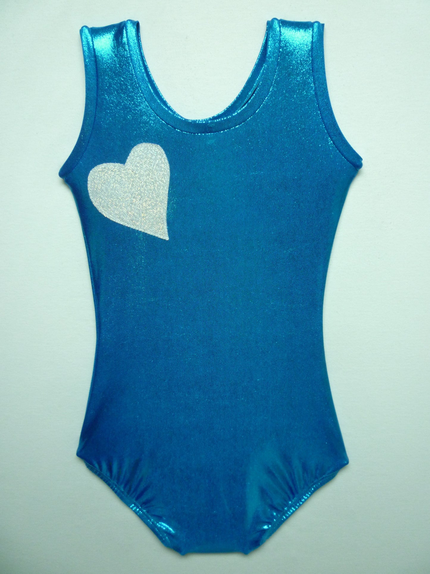 Falling Hearts Ocean Blue Mystique Tank Bodysuit