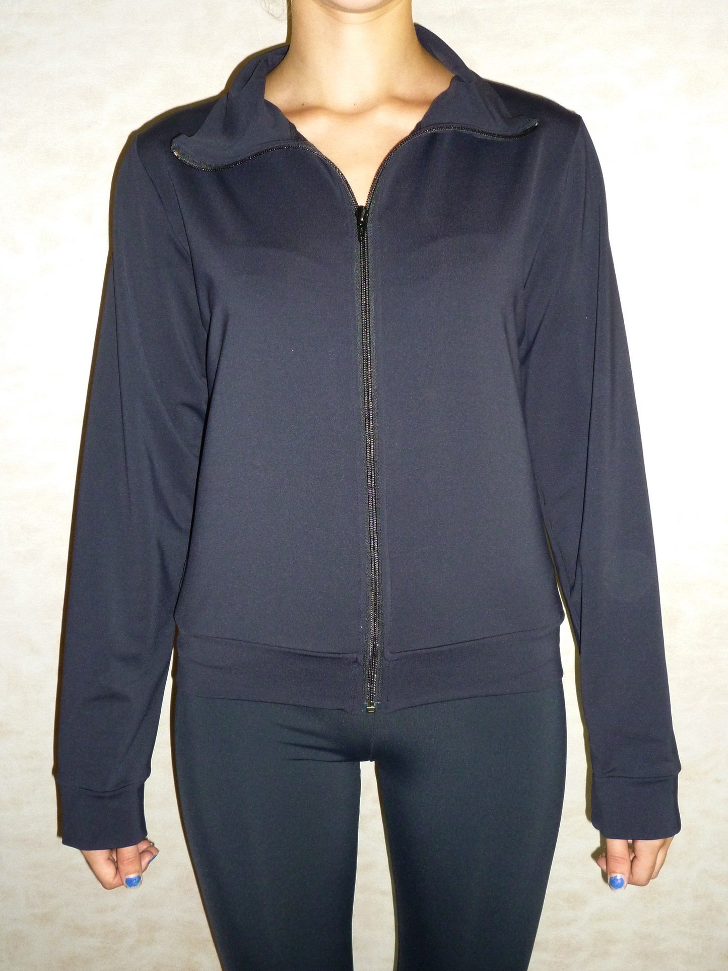 Yoga Zip-Up Jacket in Black Shea