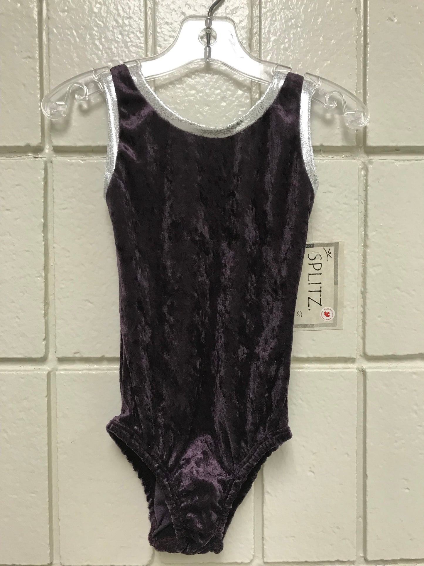 Velour Crushed Purple Tank Bodysuit