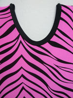 Open Back - Zebra Pink Tank Bodysuit