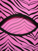 Open Back - Zebra Pink Tank Bodysuit