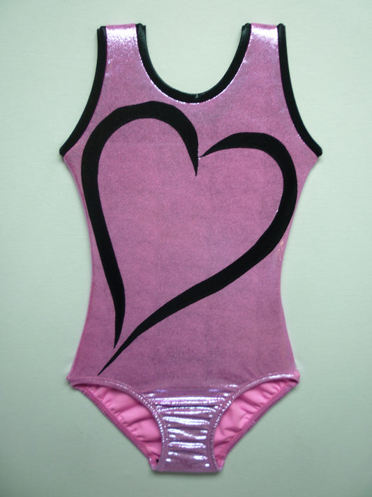 Heart - Open Light Pink Mystique Tank Bodysuit