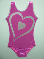Heart - Open plus 2 Fushia Mystique Tank Bodysuit