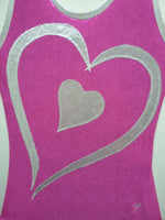 Heart - Open plus 2 Fushia Mystique Tank Bodysuit