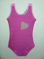 Heart - Open plus 2 Fushia Mystique Tank Bodysuit