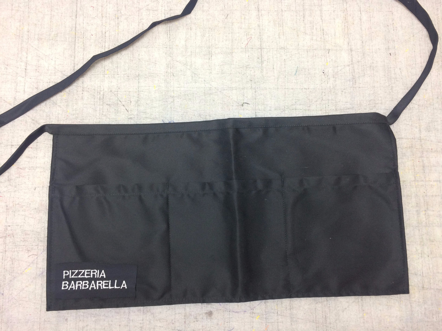 Waiter's 3 pocket apron w/ 2 word embroidery