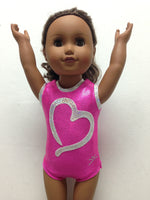 Doll Bodysuit - Open Heart Fuchsia