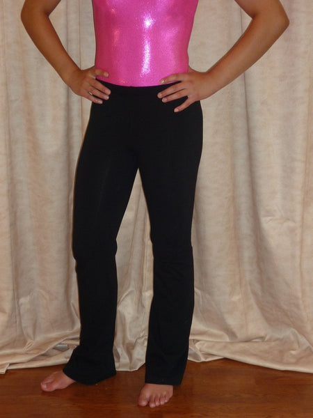 Dance Pant- Black Cotton / Lycra
