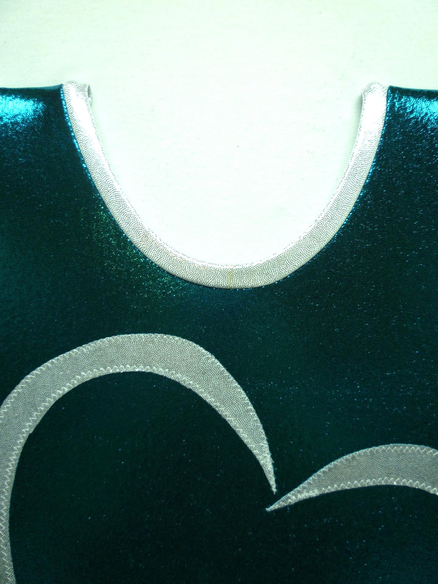 Heart- Open plus 1 Emerald Mystique Tank Bodysuit