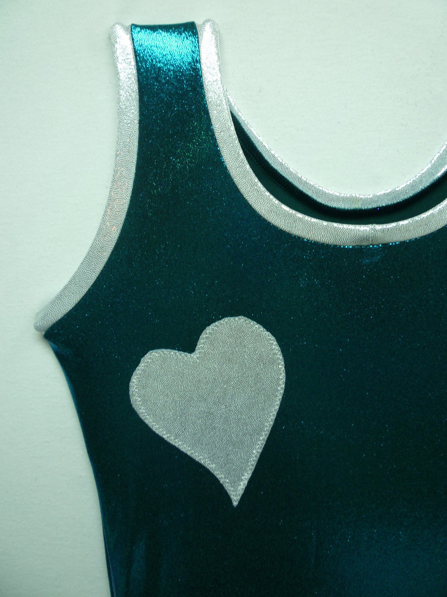 Heart- Open plus 1 Emerald Mystique Tank Bodysuit