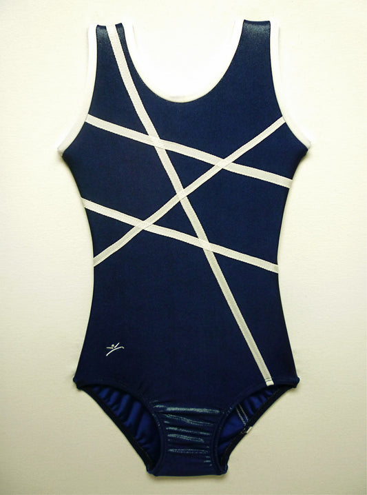 Lines Navy Black Mystique Tank Bodysuit