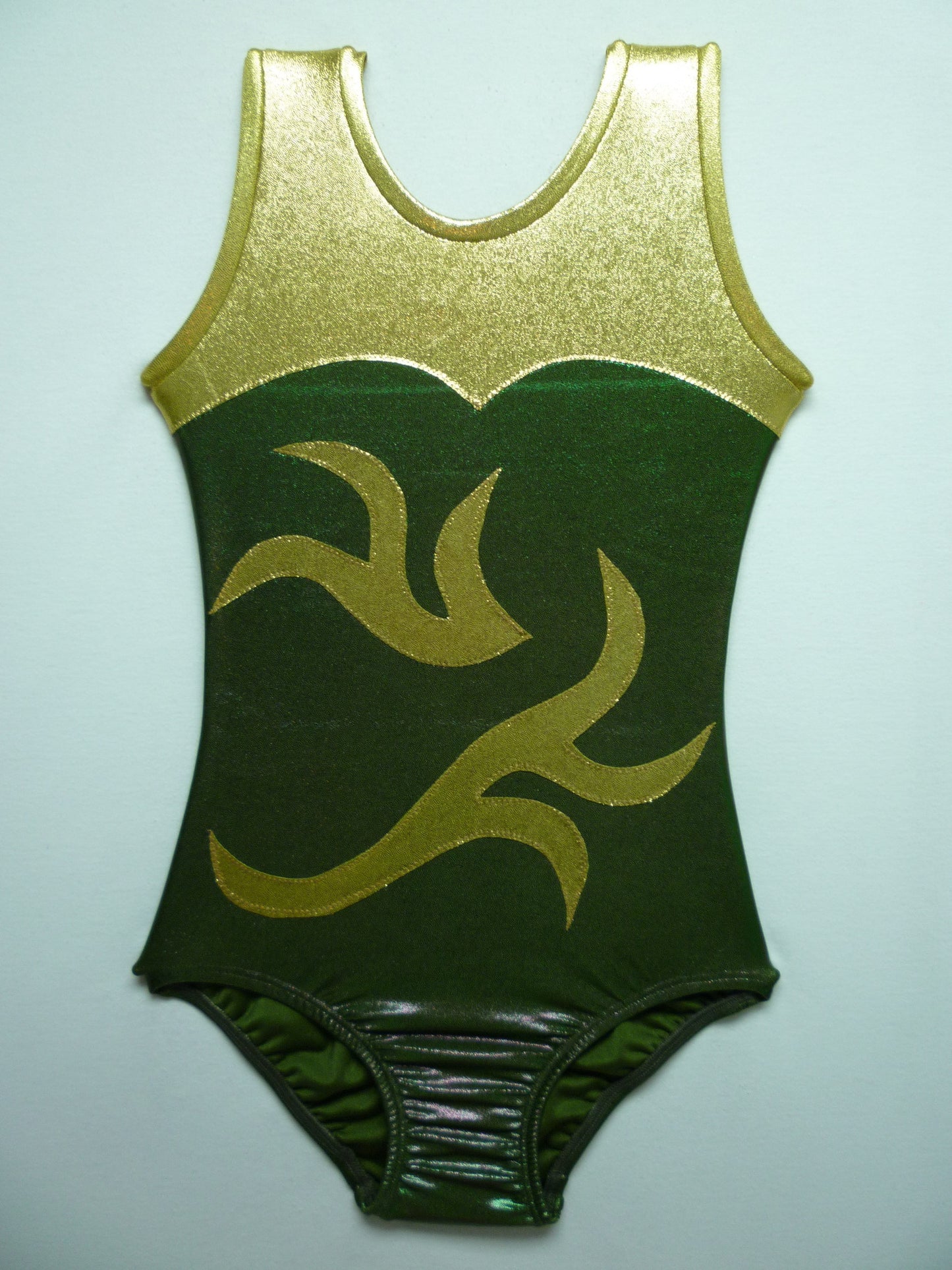 Sweetheart Neckline 2 Vines B Olive Mystique Tank Bodysuit