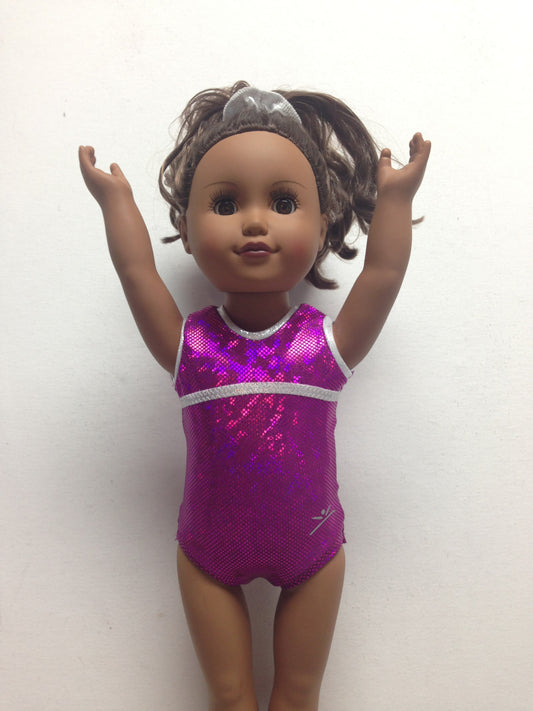 Doll Bodysuit - Fuchsia Cracked Glass