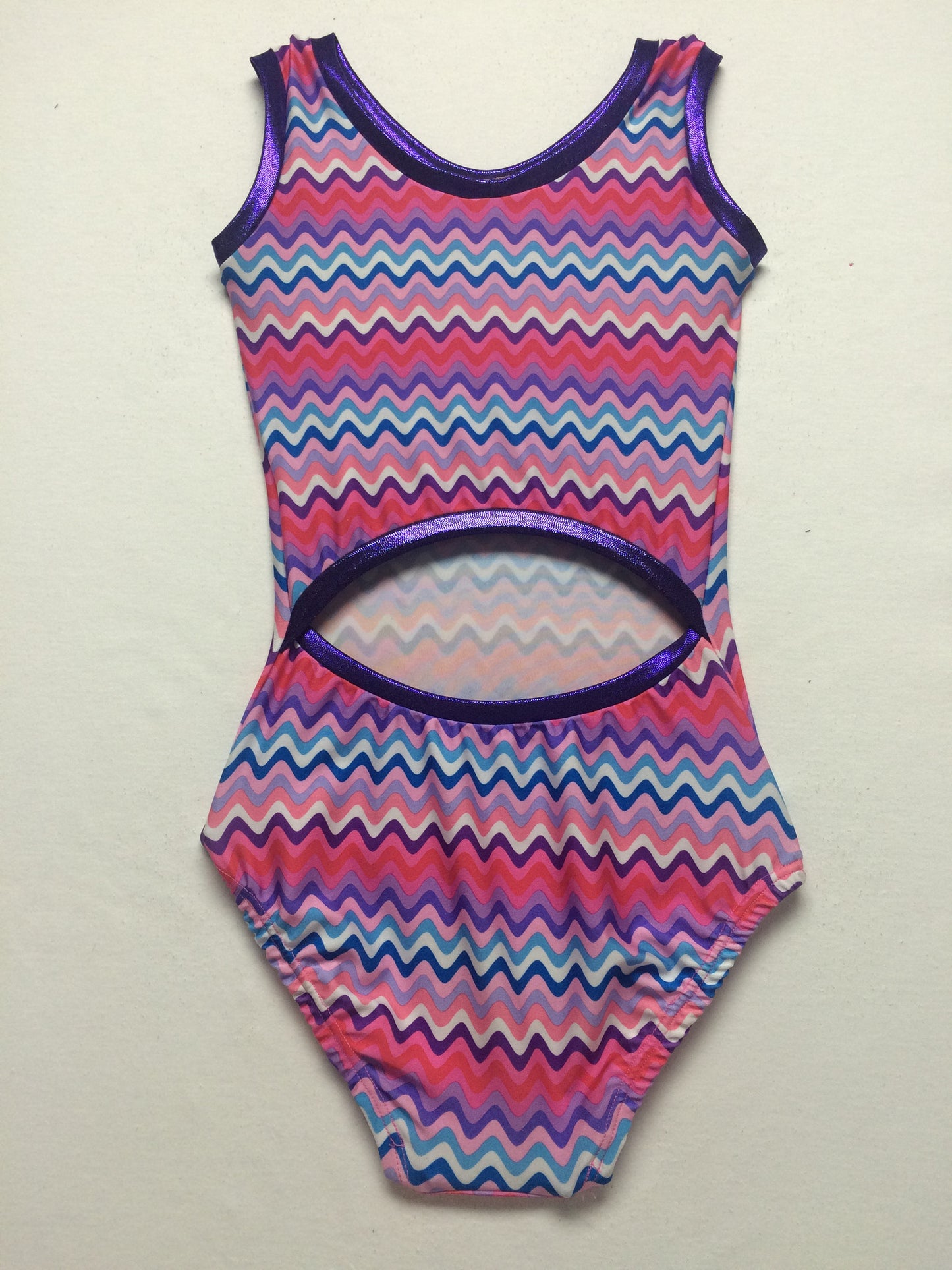 Open Back - Pastel Zig Zag Tank Bodysuit