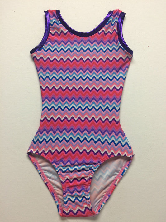 Open Back - Pastel Zig Zag Tank Bodysuit