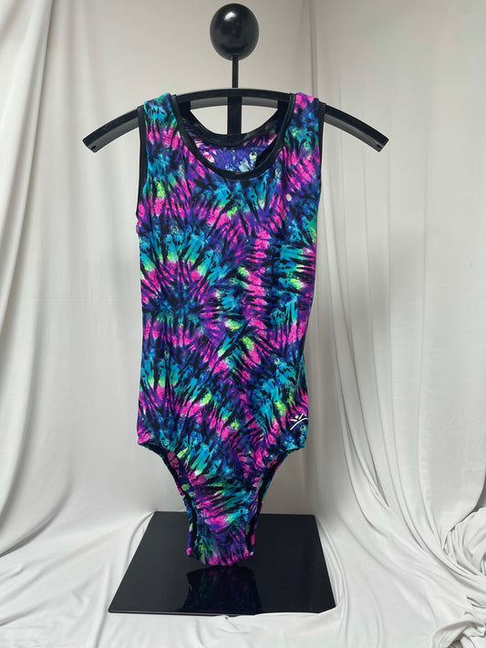 Tye Dye Racer Back Bodysuit w/ Black edges