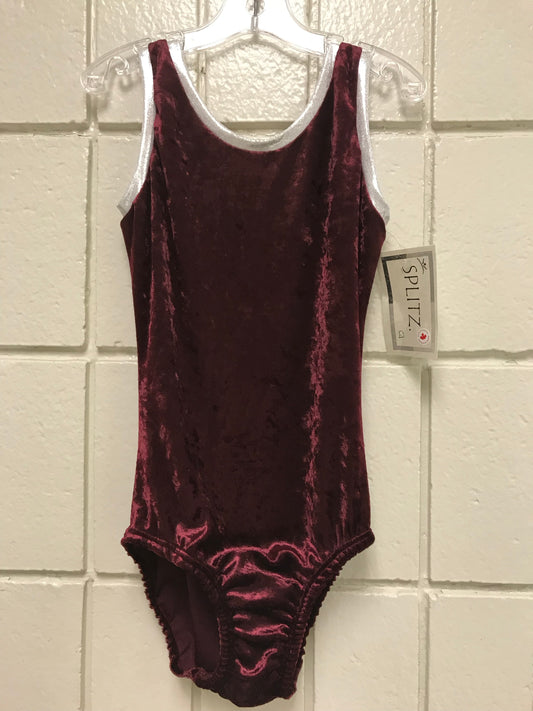 Velour Crushed Merlot Tank Bodysuit