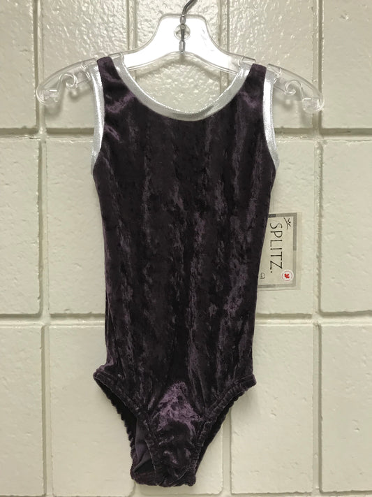 Velour Crushed Purple Tank Bodysuit