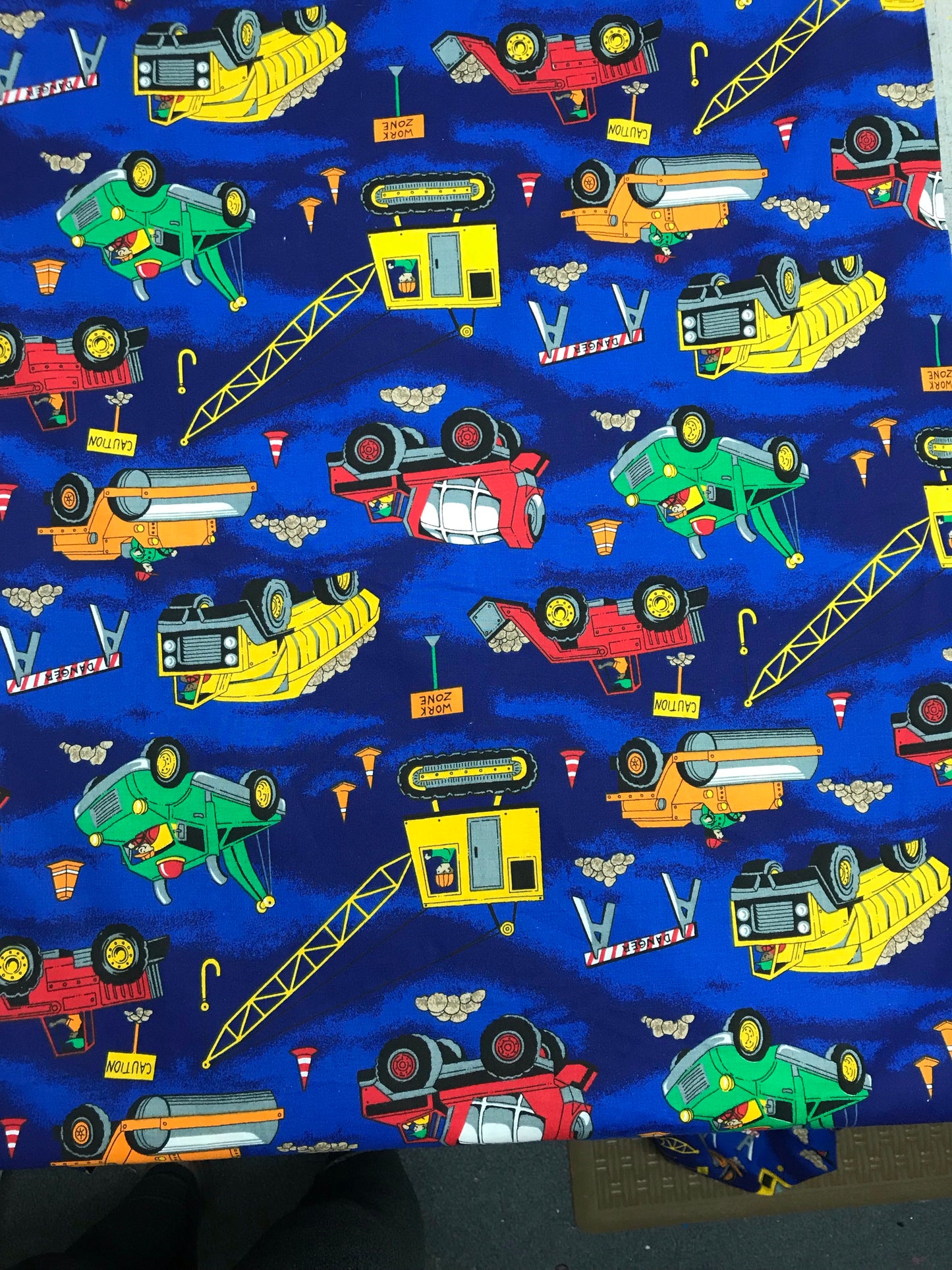 Trucks quilting cotton fabric- by the meter