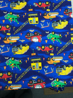Trucks quilting cotton fabric- by the meter