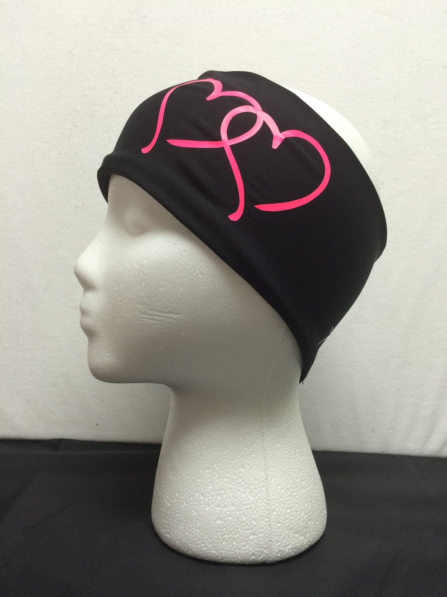 Headband- Ski, Bike, Run- Black Two-Hearts
